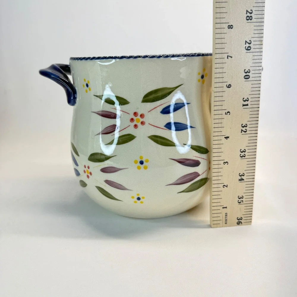 Temp-tations Old World Utensil Crock Floral Ceramic Blue PPP-LD-304525